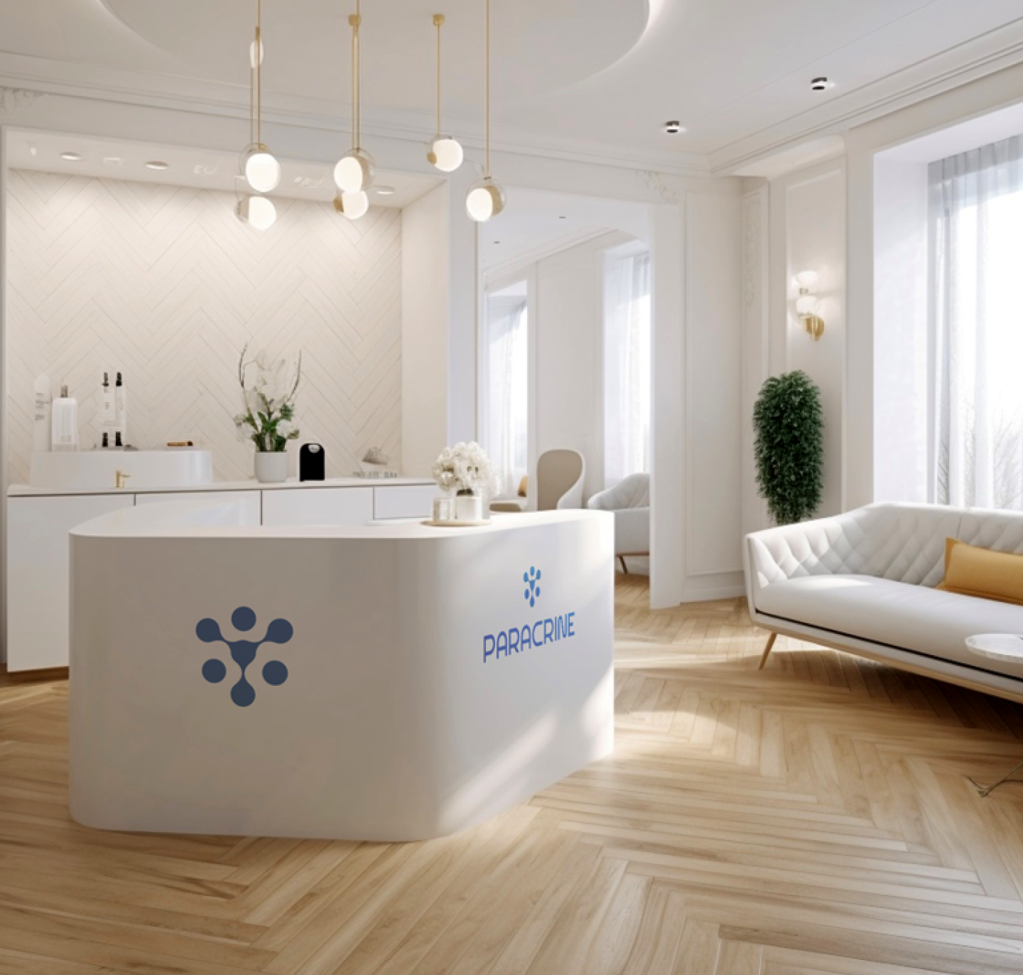 Modern clinic reception area